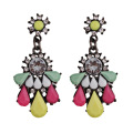 Wholesale Fashion Trend Design Women Jewelry Exaggerated Luxurious Crystal Long Earrings